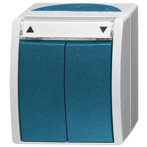 Opbouw jaloezieschakelaarsokkel pulsdr 1P IP44 ocean (2621/4 W-53)