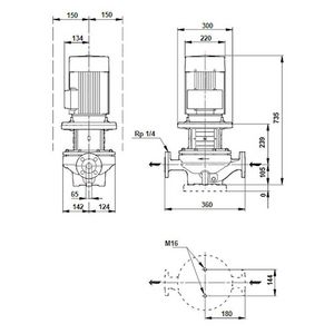 Inlinepomp TP 65-340/2-A-F-A-BQQE 400D 50HZ
