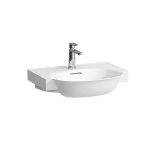 Wastafel Met Overloop Zonder Kraangat 60X48 lcc wit