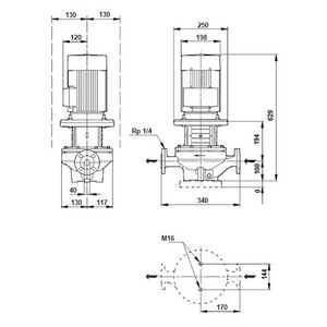 Inlinepomp TP 40-300/2-A-F-A-BQQE 400D 50HZ