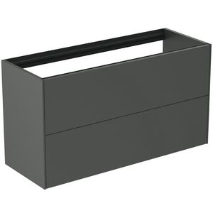 Conca wastafelmeubel 100x37x55cm 2 laden zonder afdekblad mat antraciet