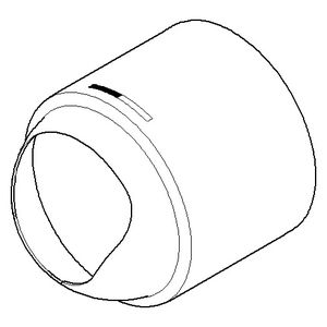 Kapje/huls z.markering 45x47,5mm Mat Zwart