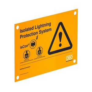 Waarschuwingsbordje OBO isCon-Systeem 150x100mm