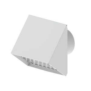 Ventilatie muurrooster aansl. 150mm wit