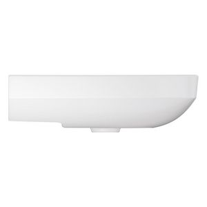 Euro Ceramic wastafel 55cm met kraagat zonder overloop