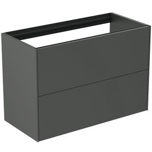 Conca wastafelmeubel 80x37x55cm 2 laden zonder afdekblad mat antraciet