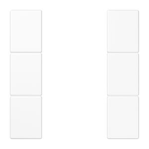 Tastafdekking compleet 3-voudig LS alpin wit KNX