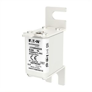 Zekering hoge snelheid 63A AC 1000V 125kA 00 30x47x9 VVE=6