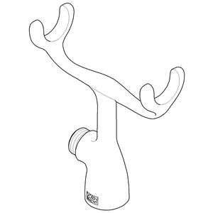 Houder v. handdouche Vork 124x136x41mm Dark Platinum gebors.