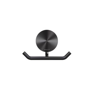 Handdoekhaak dubbel metal black OPAL