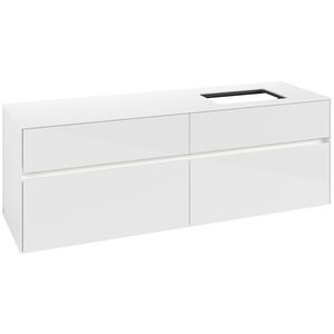 Wastafelonderkast Collaro 1600x548x500mm Glossy White C122B0DH