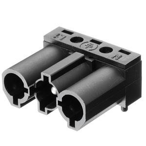 Steker 3-polig male zwart VVE=500