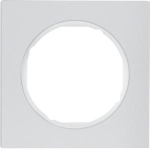 Afdekraam 1-v berker R.3 aluminium/polarwit