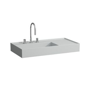 Wastafel sAPhirkeramik afleg rechts 900x460mm mat grijs
