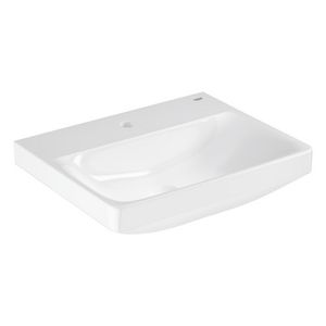 Euro Ceramic wastafel 55cm met kraagat zonder overloop