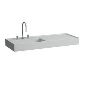 Wast. afleg rechts 1200x460mm m. kraangat z.overl. mat grijs