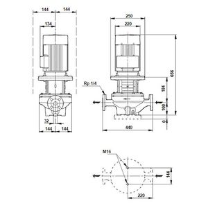 Inlinepomp TP 32-460/2-A-F-A-BQQE 400D 50HZ