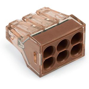 Lasklem 6-voudig 4mm² bruin 773-606 VVE=50