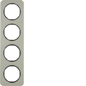 Afdekraam 4-v berker R.1 edelstaal/zwart