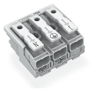 Kroonklem Drukknop extern z. PE-contact wit 294-4023 VVE=500