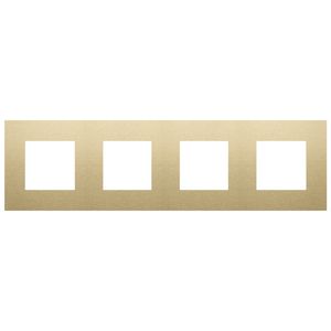 4-voudig afdekplaat hoh 71mm Pure alu gold brushed