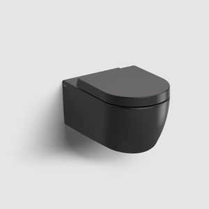 Wandcloset combipack NEW HAMMOCK randloos 54cm mat zwart incl. zitting softclose QR.