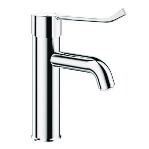 Wastafelmengkraan H.100 L.120 z. plug hygien. hendel