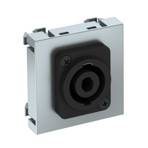 Draagplaat Speakon connector met schroefaansl. 45x45mm