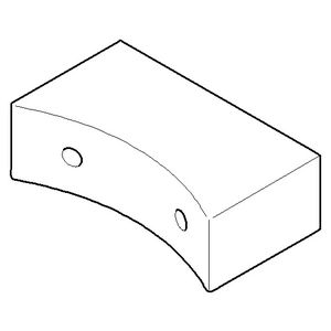 Houder voor zeepschaaltje 60x34x20mm Champagne