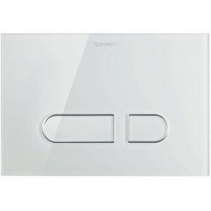 DuraSystem bedieningsplaat A1 voor closet glas wit