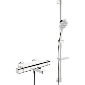 Bad-en douche kraan Thermostatisch Brass/Plastic Chroo