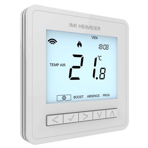 Ruimtethermostaat programmeerbaar neoAir V3 wit draadloos batterijgevoed opbouwmontage