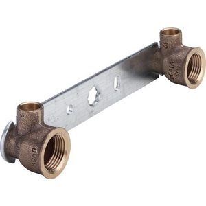 Gemini Dubbele Muurplaat 12x1/2x150 brons 121167 VVE=25