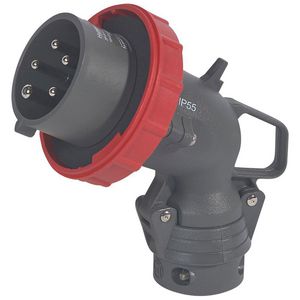 Hoek contactstop. 400V 16A 5P IP67 kunststof Hypra