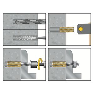 Spreidplug messing 12mm VVE=25