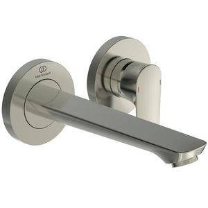 Connect Air wandmengkraan met uitloop 185mm 2 opbouwdelen silver storm (rvs look)