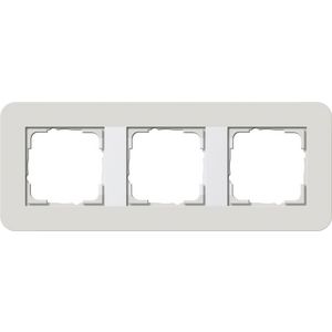 Afdekraam 3-v Gira E3 lichtgr./zuiver wit