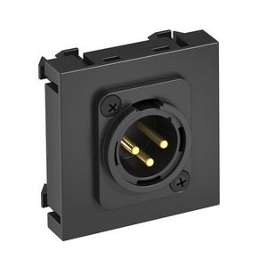 Multimediadrager XLR 3-ig stekker schroefaansluiting 45x45mm