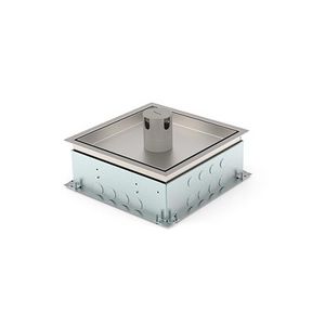 Vloercontactdoos instort 80mm 4x wandcontactdoos 4x M45 leeg RVS T25 IP55