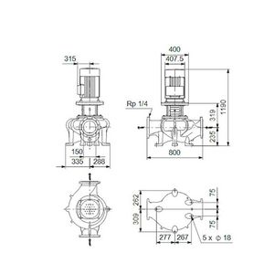 Inlinepomp TP 150-340/4-A-F-A-BQQE 400D 50HZ