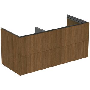 Wastafelmeubel 1200x505x550mm m. 4 Laden SC Dark Walnut Conca