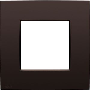 Enkelvoudige afdekplaat Niko Intense dark brown coated