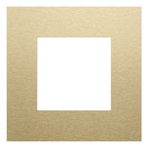 Enkelvoudige afdekplaat Pure alu gold brushed