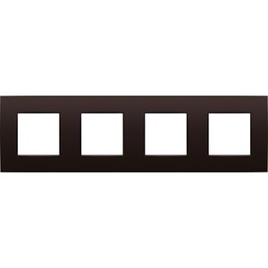 Viervoudige afdekplaat 71 mm centerafstand Niko Intense dark
