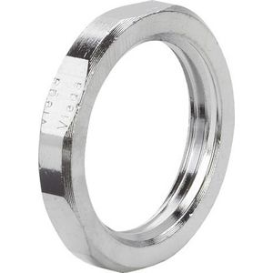 Zeskantmoer 1/4" messing chroom 1911 VVE=10