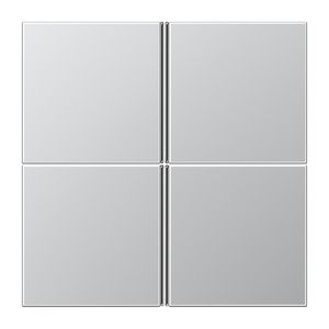 Tastafdekking LS-aluminium 4-voudig compleet KNX