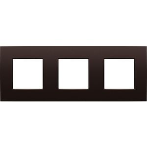 Drievoudige afdekplaat 71 mm centerafstand Niko Intense dark