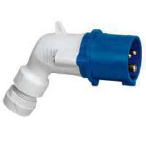 Hoek contactstop 230V 32A 3-polig IP44 kunststof P17