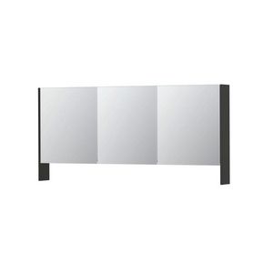 INK SPK3 Spiegelkast 3dr & open planchet HG antraciet 160x74