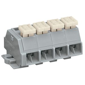 4-draads klemmenstrook 1 zijde knop 261-204/332-000 VVE=100